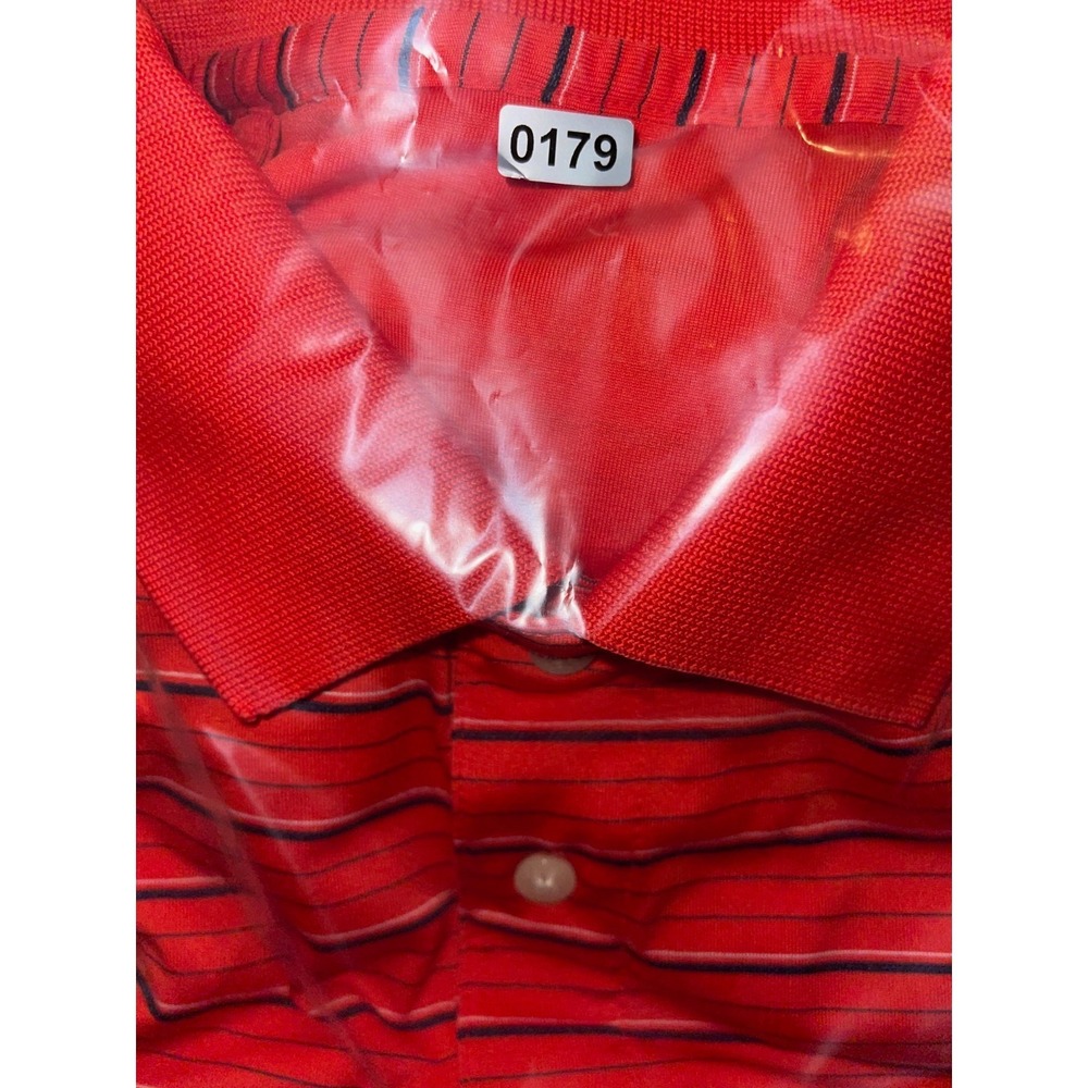 Jack Nicklaus Polo Shirt Mens XL Red Black Stripes Short Sleeve Golf Logo - Picture 11 of 11
